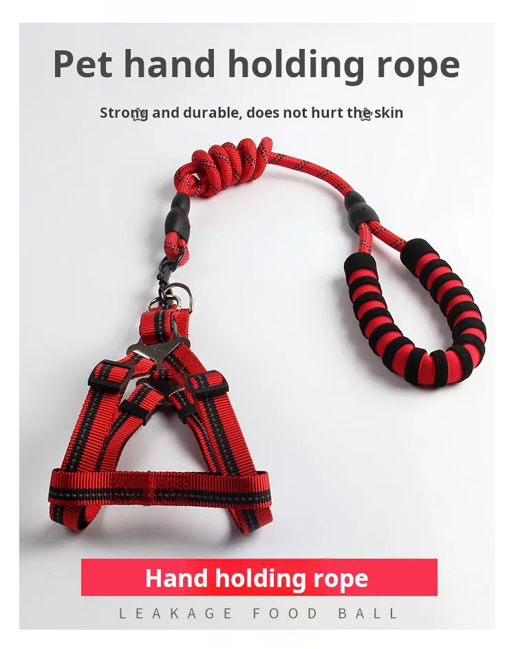 The manufacturer of pet reflective chest strap leash, multi-color optional sustainable use leash for dogs