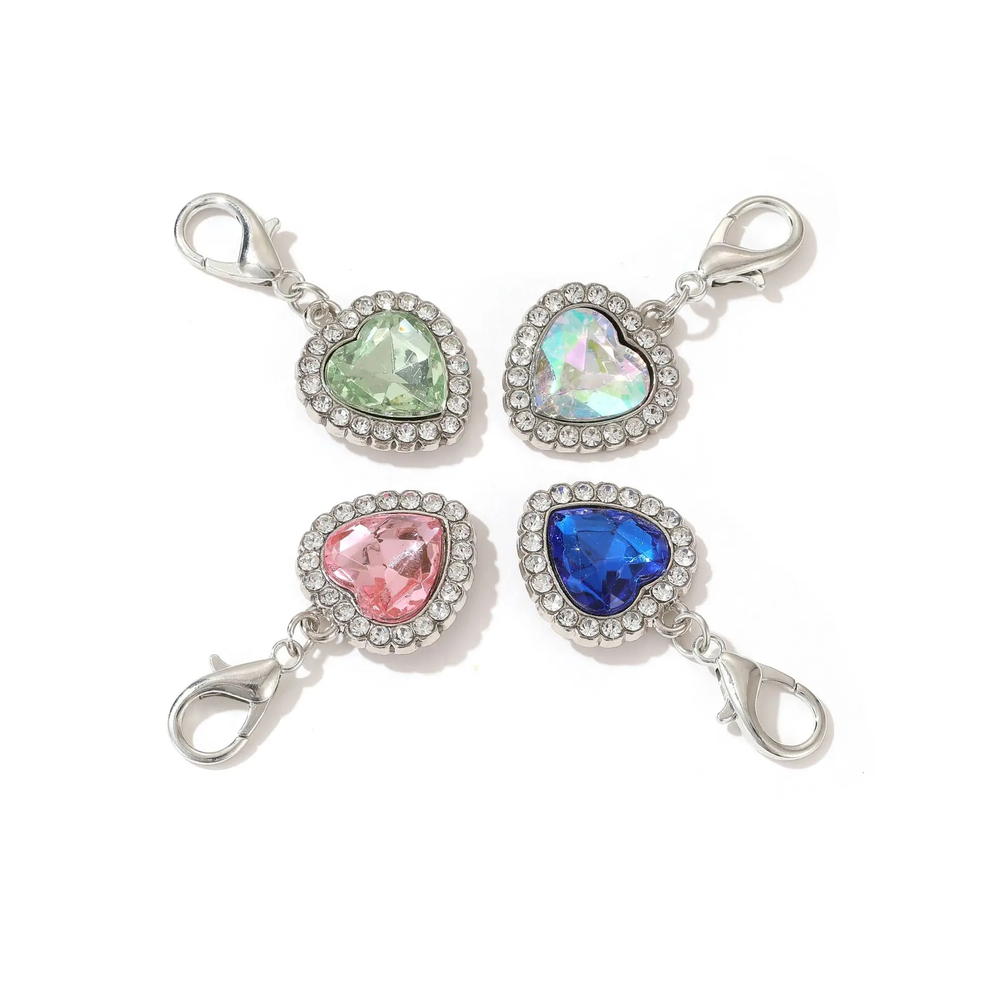 Rhinestone Love Dog Cat Pendant Jewelry Small Cat and Dog Collar Pendant Accessories