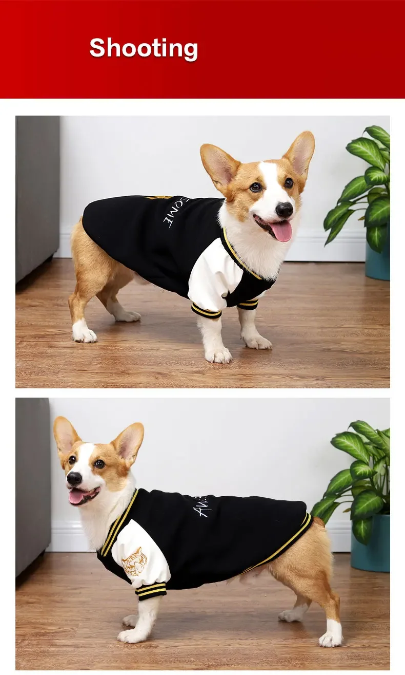 Dog Clothes for Small Dogs Bulldog Baseball Wear Pet Sweatshirt Pet Costume Hoodie Pour Chien