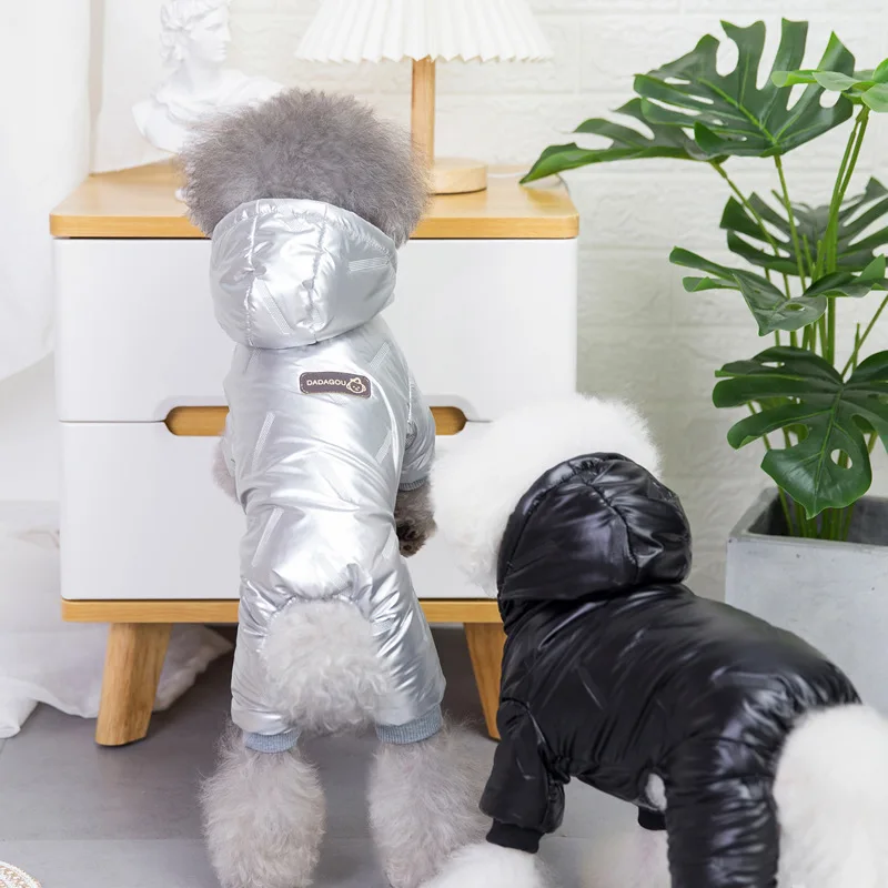 2 Layers Fleece Lined Warm Dog Jacket for Puppy Winter Cold Weather Soft Windproof Small Dog Coat
