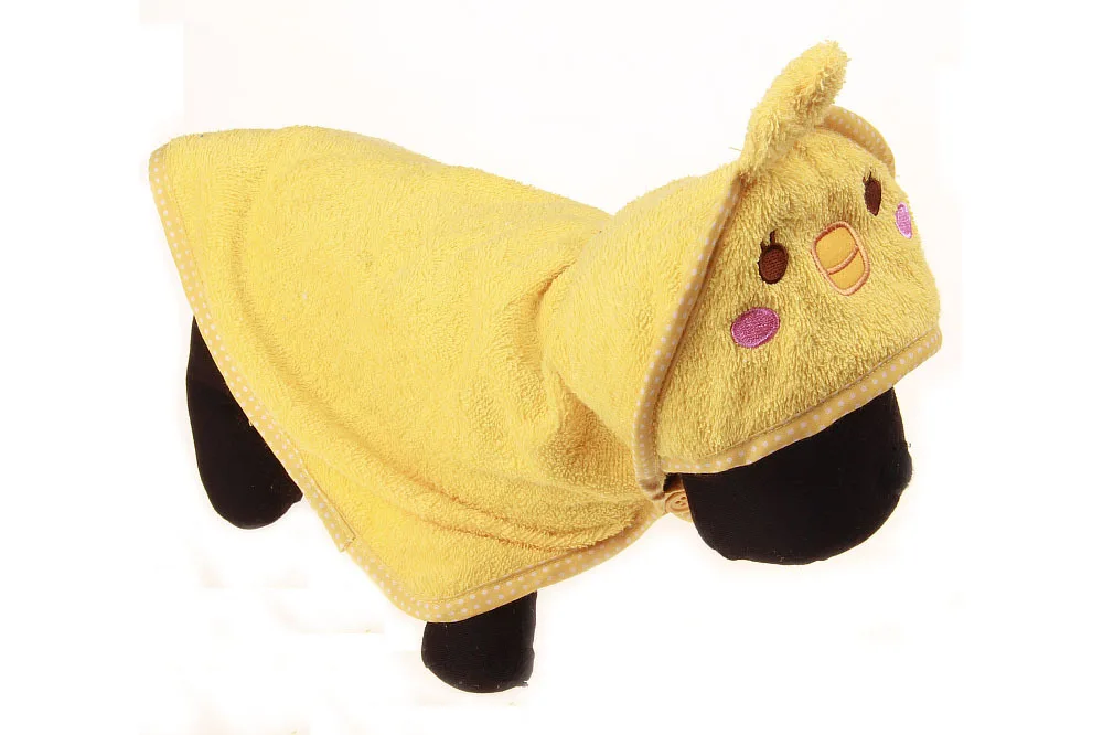 Cute shape animal dog bathrobe quickly absorb moisture soft high quality bath robe hoodie dog grooming accessories