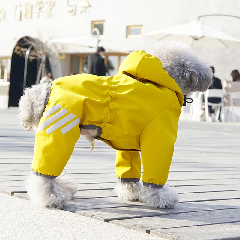 Custom high quality pet supplies dog raincoat hot selling dogs rain coat fashion design waterproof rainwear 3 colors options