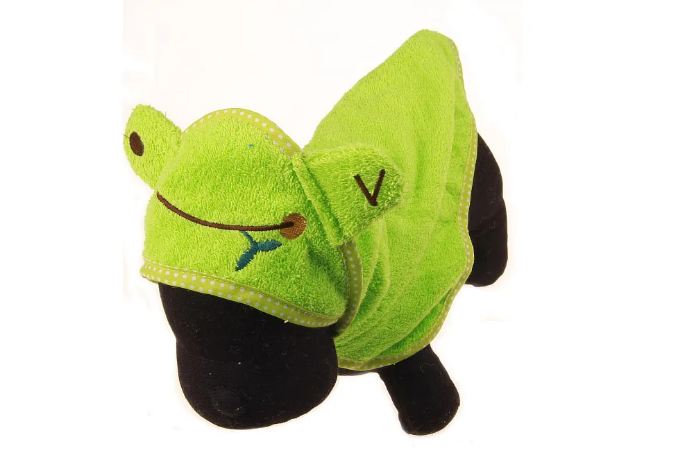 Cute shape animal dog bathrobe quickly absorb moisture soft high quality bath robe hoodie dog grooming accessories