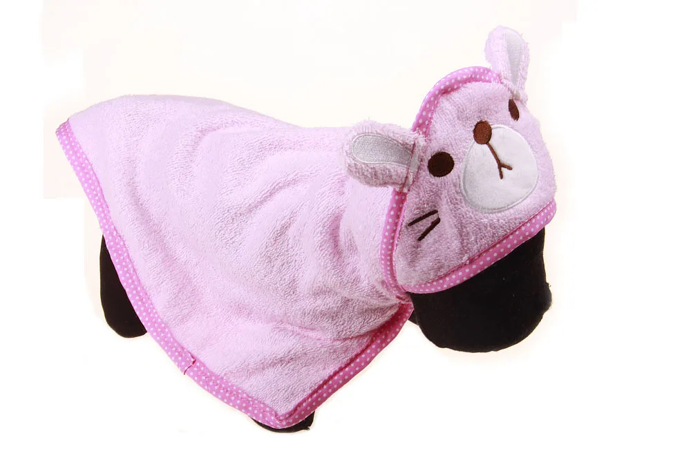 Cute shape animal dog bathrobe quickly absorb moisture soft high quality bath robe hoodie dog grooming accessories