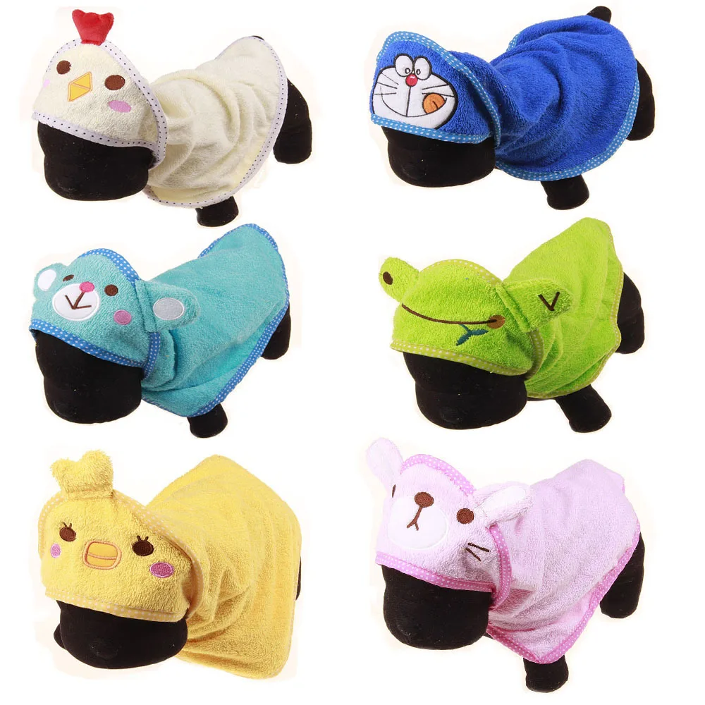 Cute shape animal dog bathrobe quickly absorb moisture soft high quality bath robe hoodie dog grooming accessories