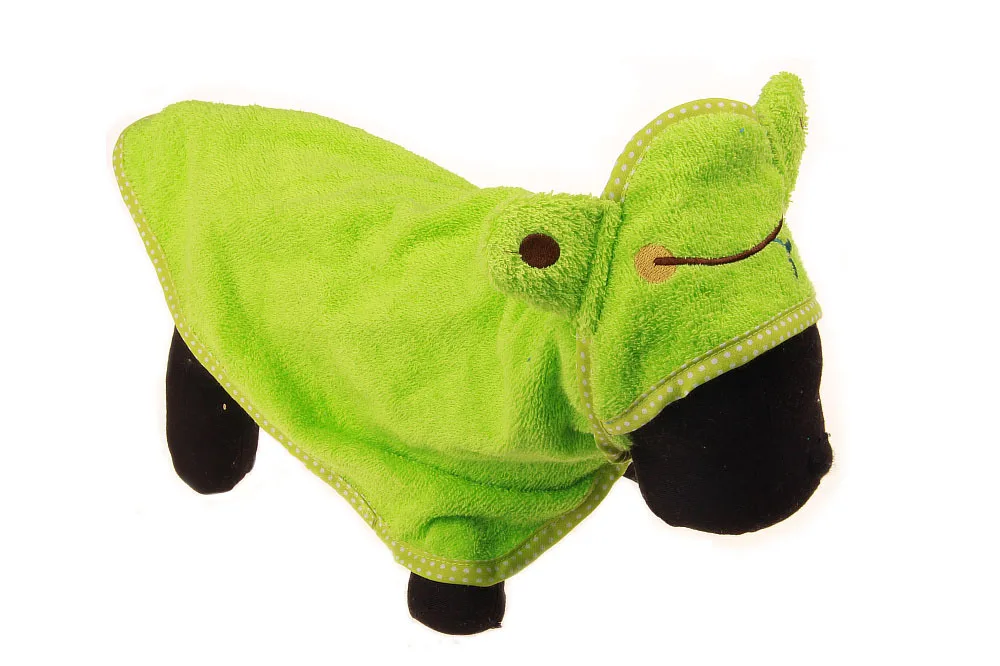 Cute shape animal dog bathrobe quickly absorb moisture soft high quality bath robe hoodie dog grooming accessories