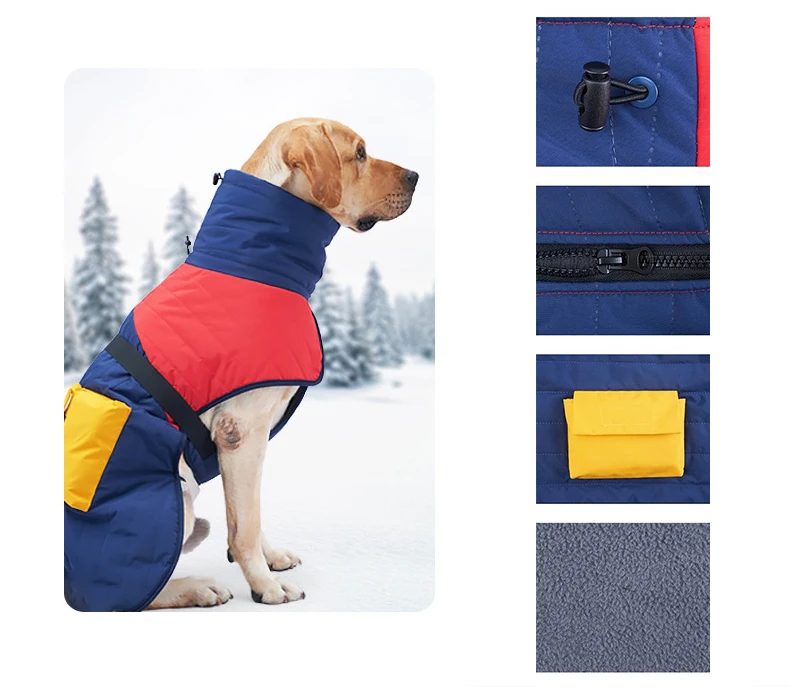 Clothes For Large Dogs Winter Warm Big Dog Vest Jacket Coat Waterproof Pet Dog Outfits French Bulldog Greyhound Doberman Clothes