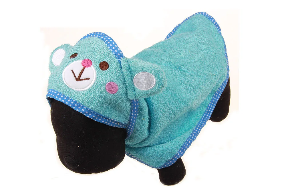 Cute shape animal dog bathrobe quickly absorb moisture soft high quality bath robe hoodie dog grooming accessories