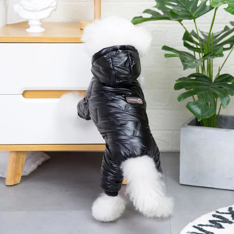 2 Layers Fleece Lined Warm Dog Jacket for Puppy Winter Cold Weather Soft Windproof Small Dog Coat
