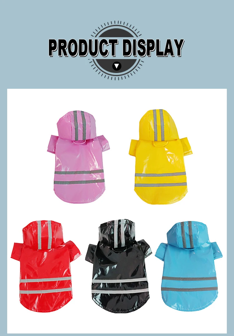 Adjustable Waterproof Reflective Coat Jacket Pet Dog Raincoat