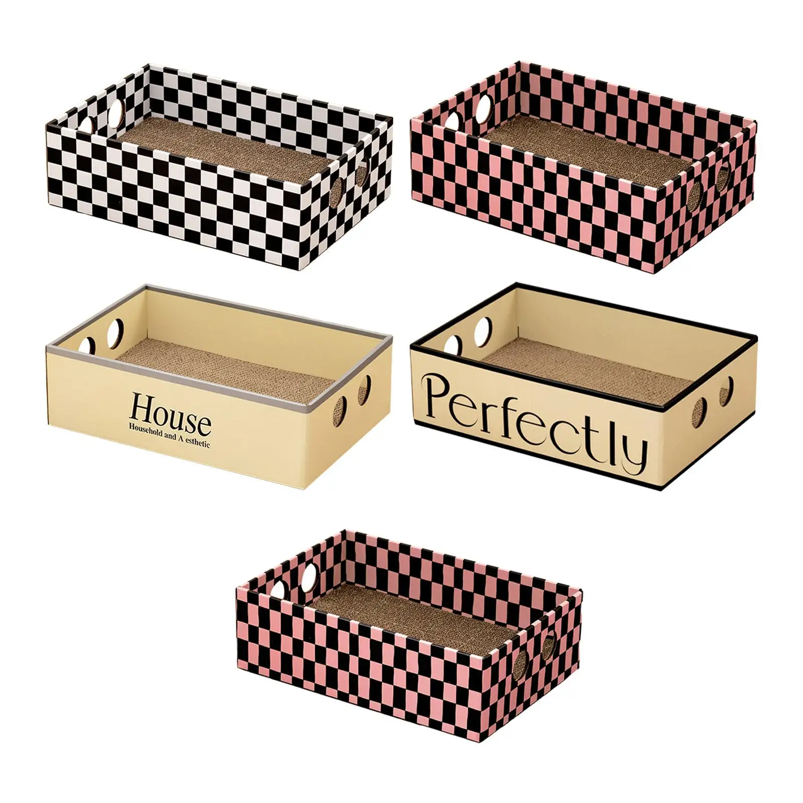 Cardboard Cat Scratcher Durable for Indoor Cats Sleeping Lounger Box Cat Scratching Board Scratch Pad for Kitten Kitty Cat