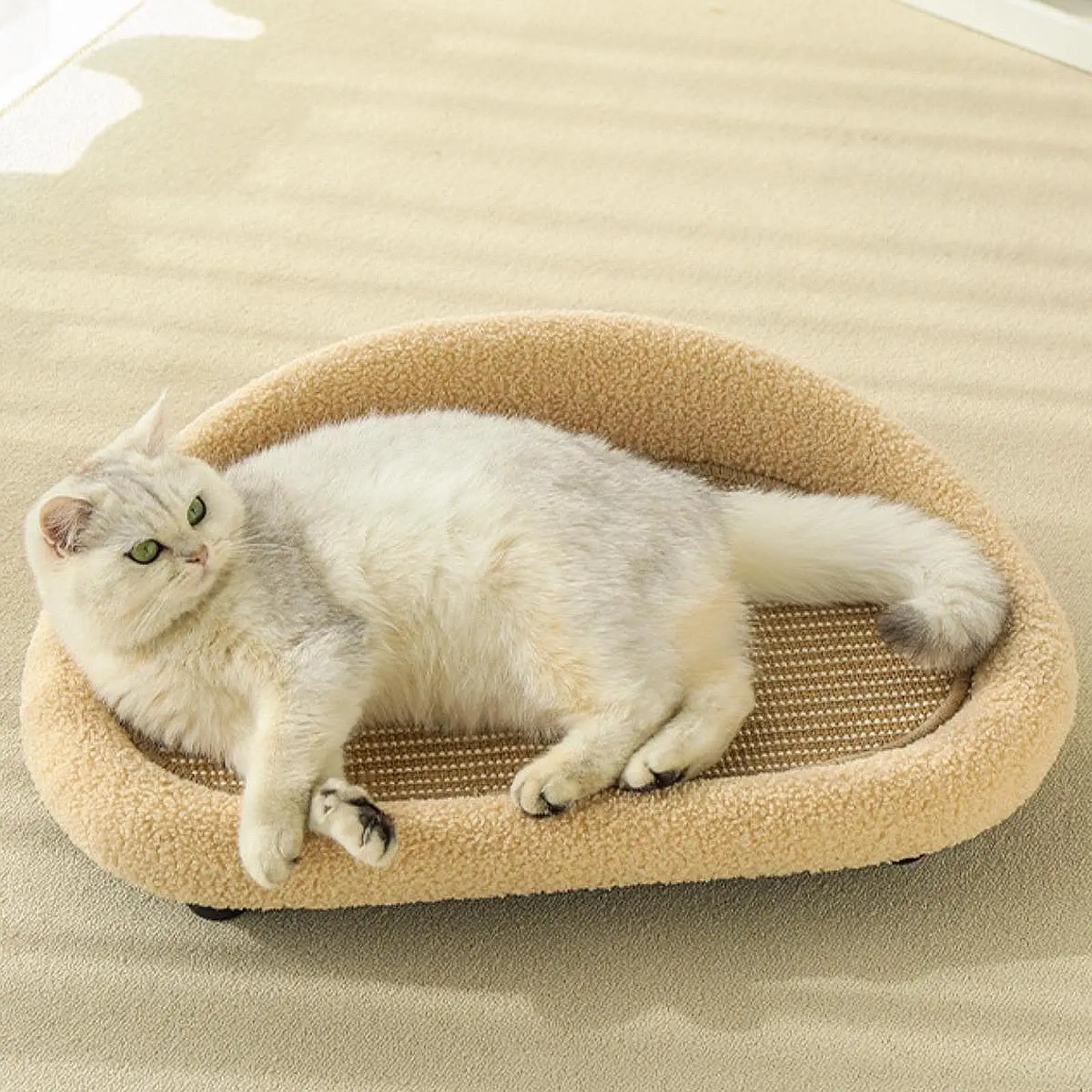 Sisal Cat Scratcher Pet Couch Chair for Comfort and Support Kitten Puppy