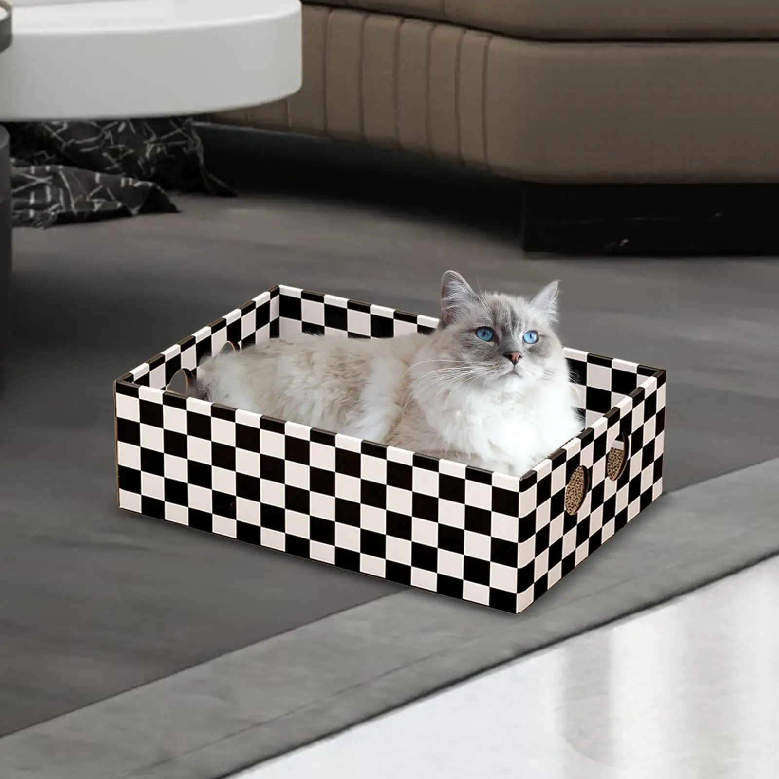 Cardboard Cat Scratcher Durable for Indoor Cats Sleeping Lounger Box Cat Scratching Board Scratch Pad for Kitten Kitty Cat