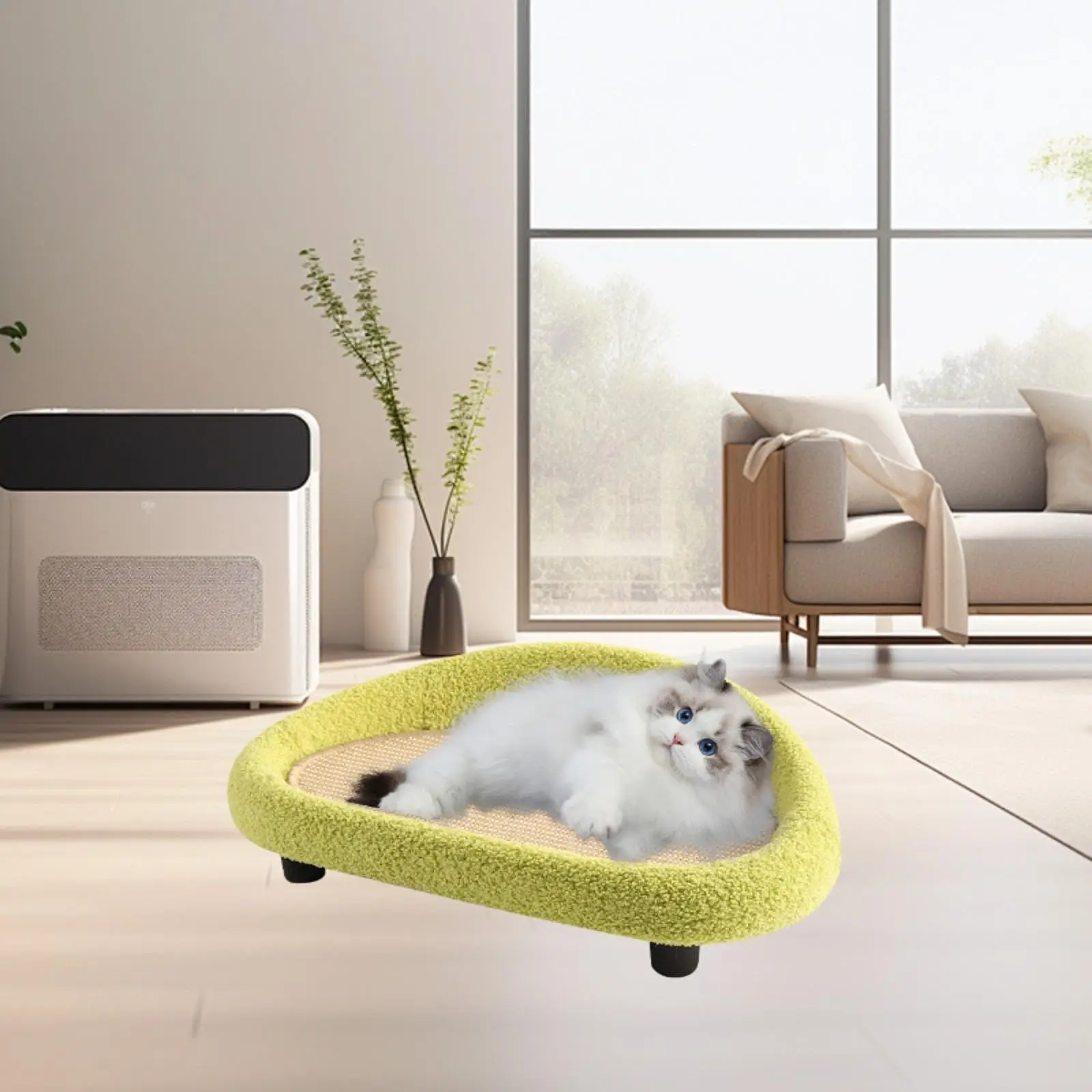 Sisal Cat Scratcher Pet Couch Chair for Comfort and Support Kitten Puppy