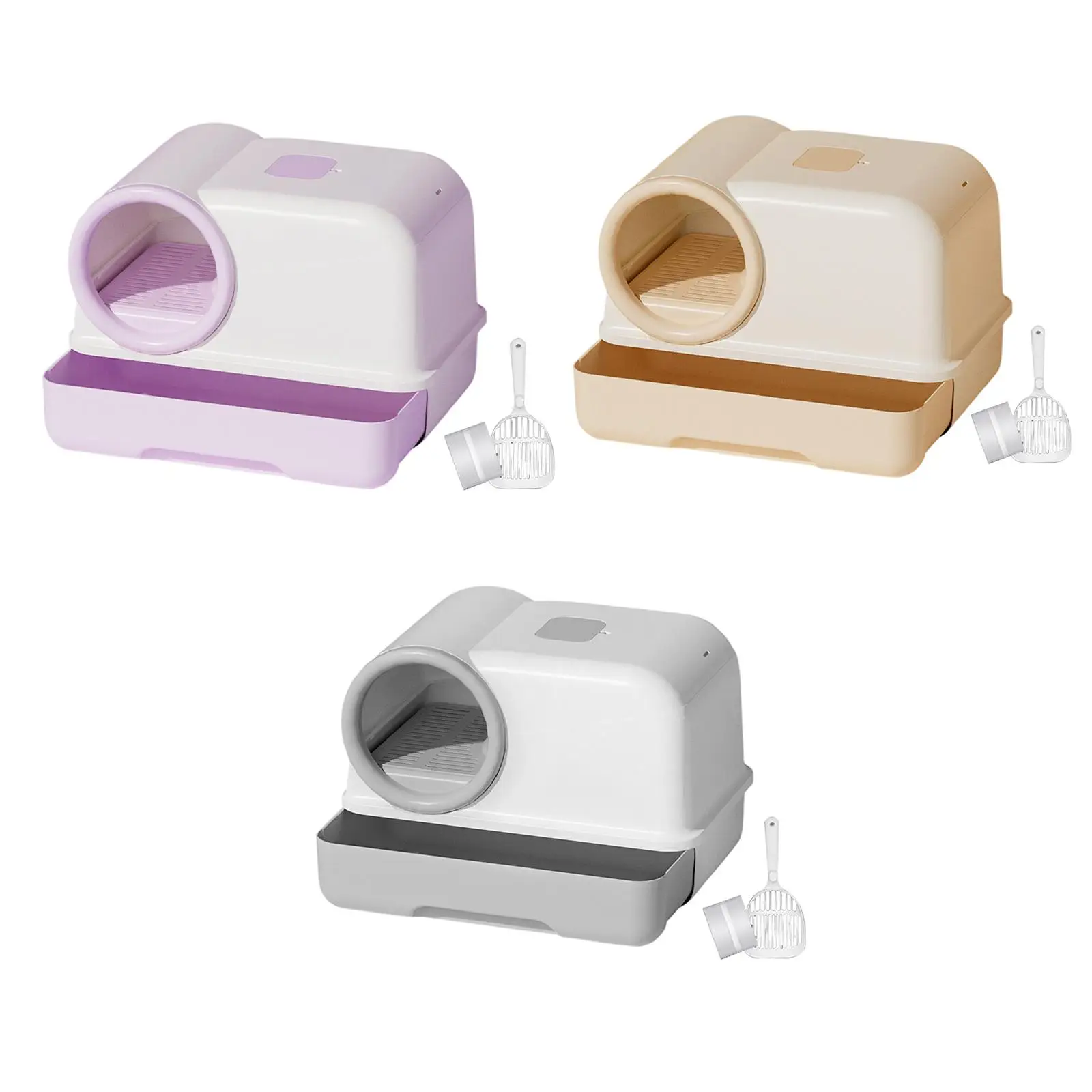 Fully Enclosed Cat Litter Box Large Cat Potty Corridor Sandbox Kitty Litter Box Kitten Potty for All Kinds of Cat Litter