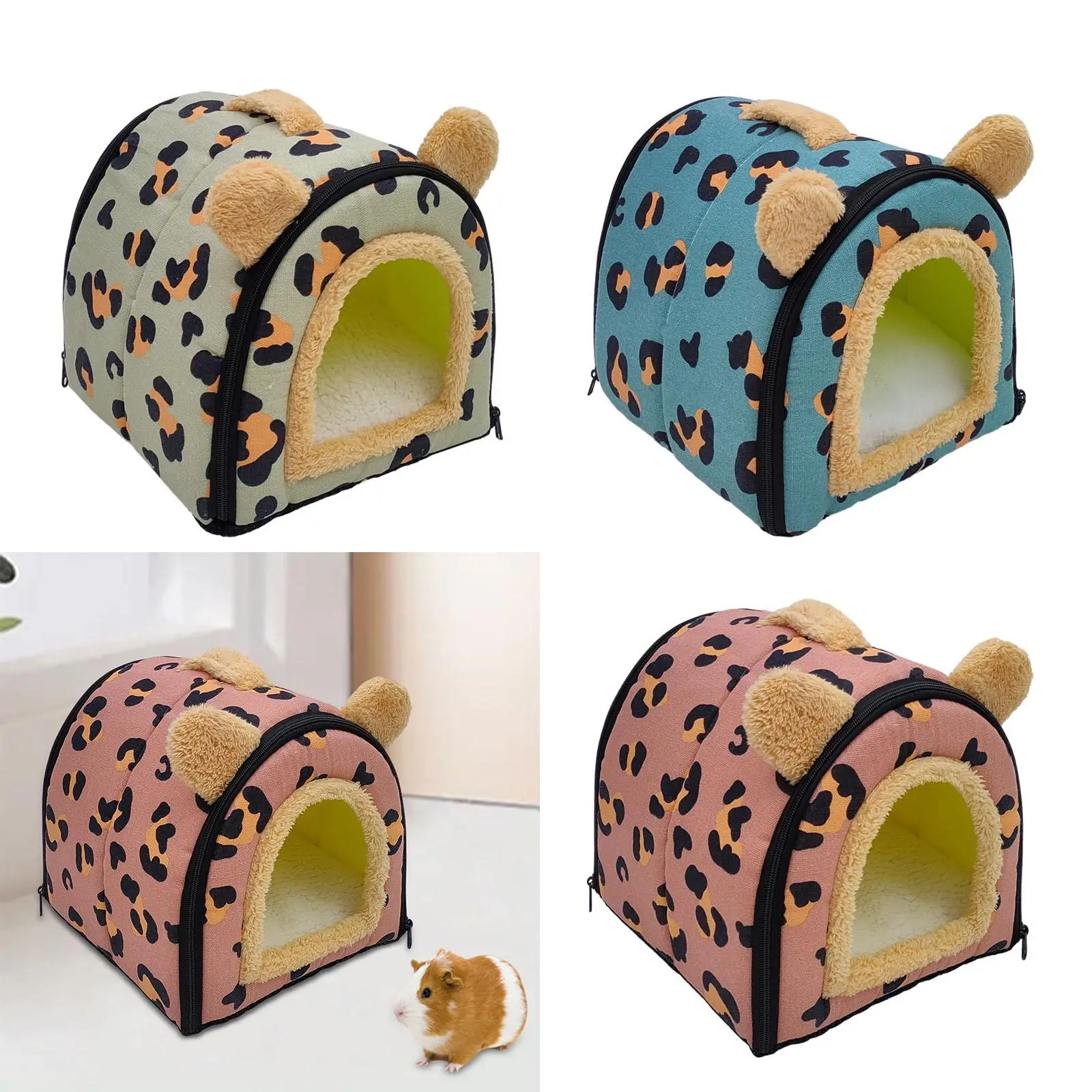 Foldable Pet House Hideaway Suitable for All Seasons Convertible Comfortable Dog Beds Cat Bed with Removable Washable Cushion