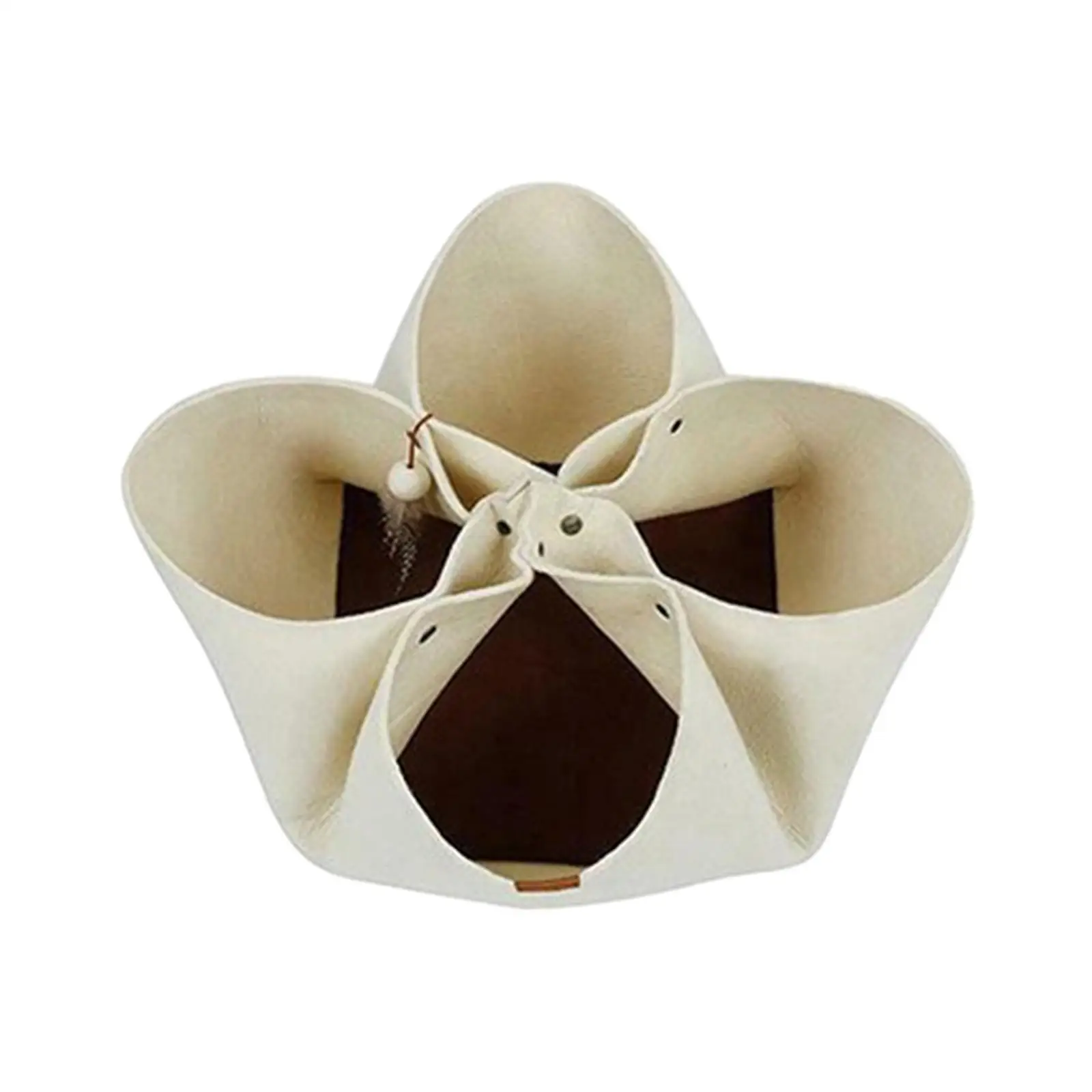 Cat Felt Tunnel Durable Cat Play House Foldable Interactive Pet Bed House Cat Tunnel Bed for Cat Rabbit Pets Kitten Puppy