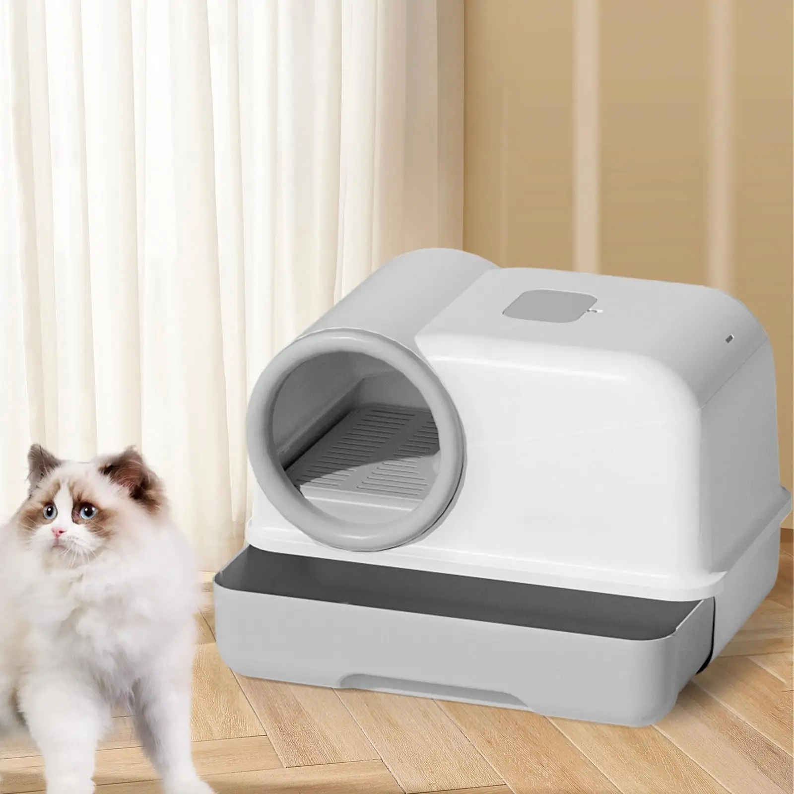 Fully Enclosed Cat Litter Box Large Cat Potty Corridor Sandbox Kitty Litter Box Kitten Potty for All Kinds of Cat Litter