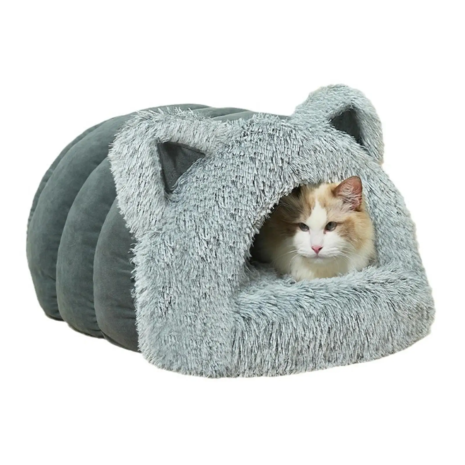 Cat Cave Bed Soft Washable Semi Enclosed Self Warming Pet Bed Sleeping Bag for Rabbits Small Animal Kittens Chihuahua Ferrets