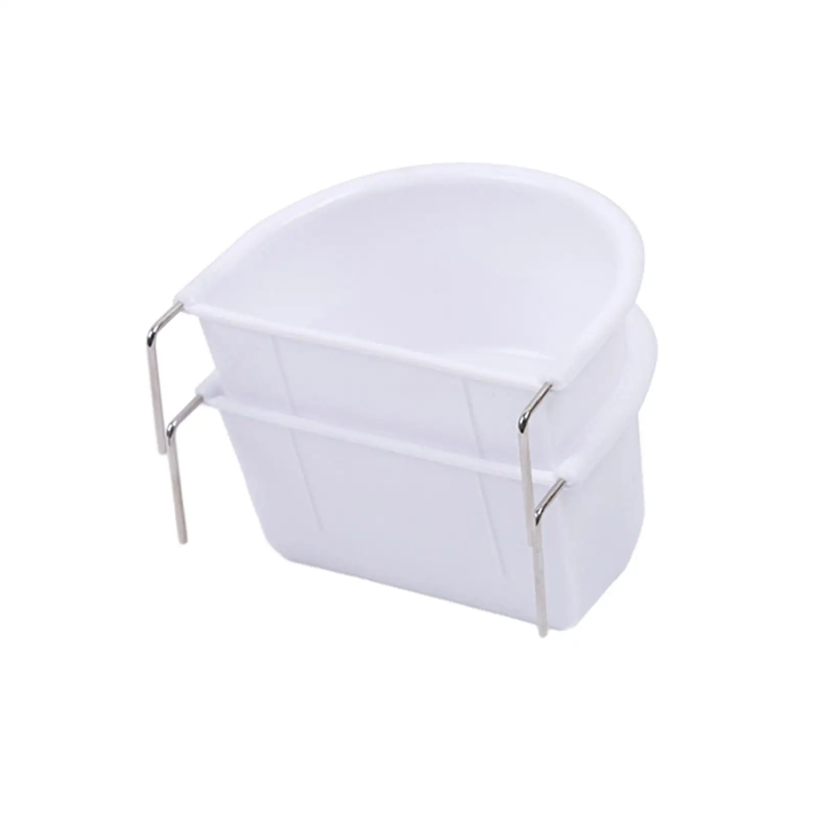 2 Pieces Bird Food Feeding Dish Easy to Install Bird Cage Feeder Bowl for Small Animals Budgie Parrot Parakeets Lovebirds