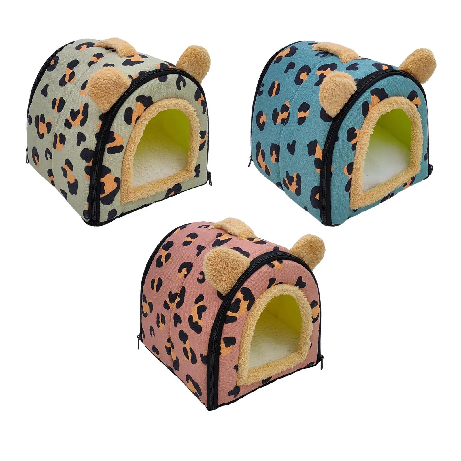 Foldable Pet House Hideaway Suitable for All Seasons Convertible Comfortable Dog Beds Cat Bed with Removable Washable Cushion