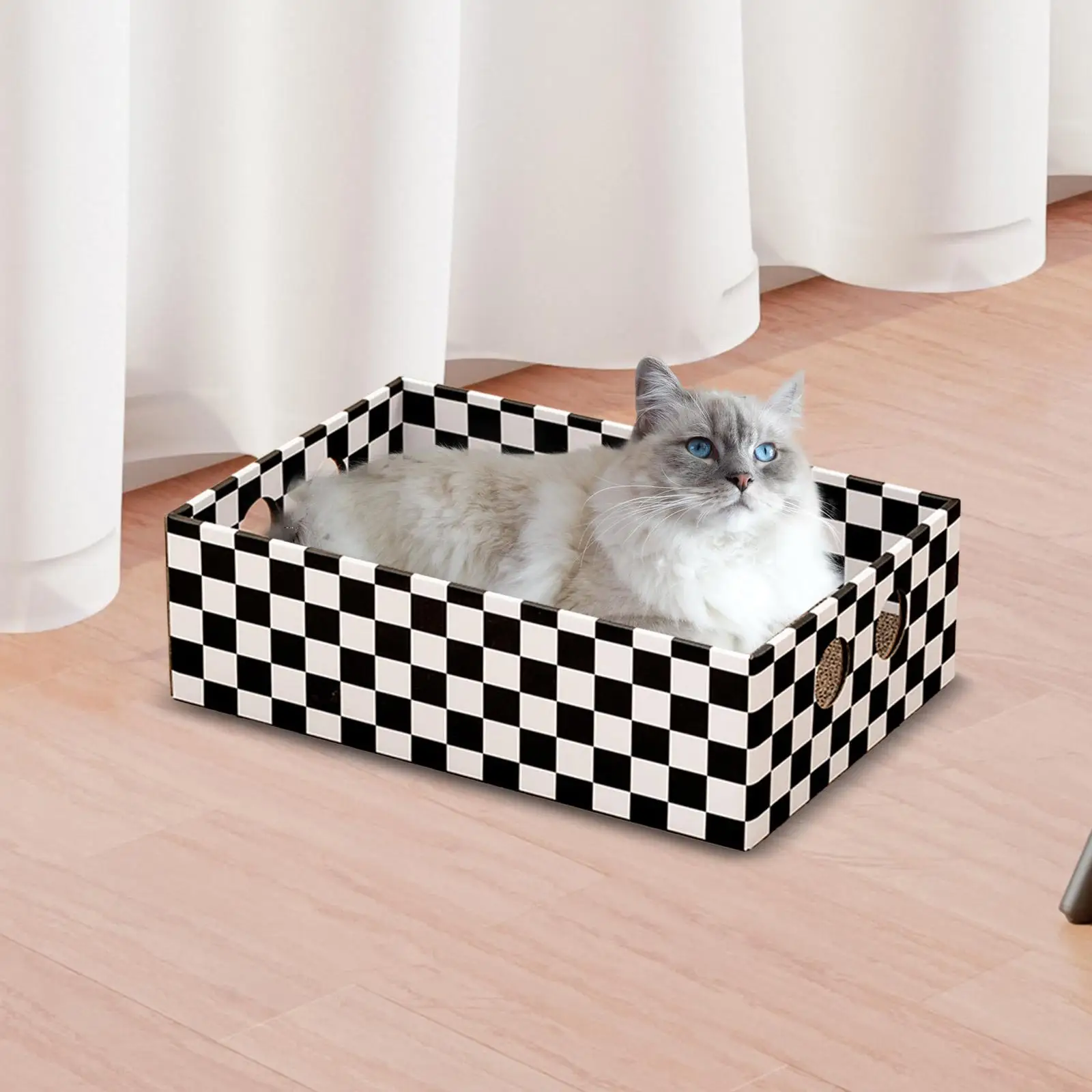 Cardboard Cat Scratcher Durable for Indoor Cats Sleeping Lounger Box Cat Scratching Board Scratch Pad for Kitten Kitty Cat