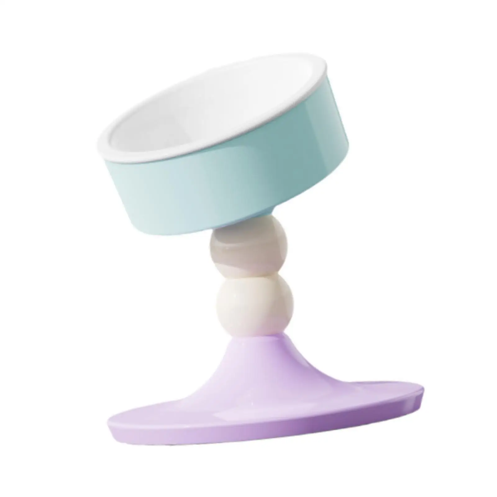 Raised Cat Food Bowl Tilted Cartoon Cat Dish Adjustable Height and Angle Pet Food Bowl for Kitty Small Dogs Kitten Hedgehog Cats