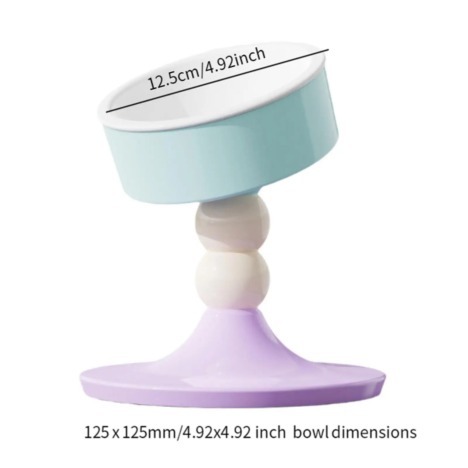 Raised Cat Food Bowl Tilted Cartoon Cat Dish Adjustable Height and Angle Pet Food Bowl for Kitty Small Dogs Kitten Hedgehog Cats