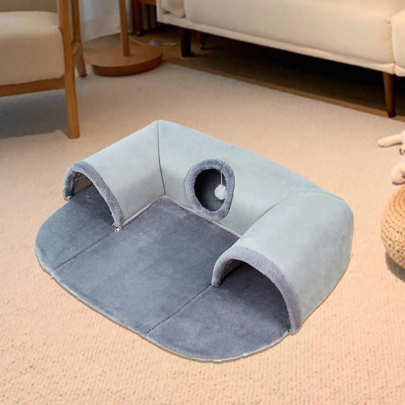 Cat Bed Toy Tunnel Cat Activity Center Ferrets Rabbit Bed Tunnels Cat Tunnel Tubes Toy for Hamster Rabbit Cats Small Animals