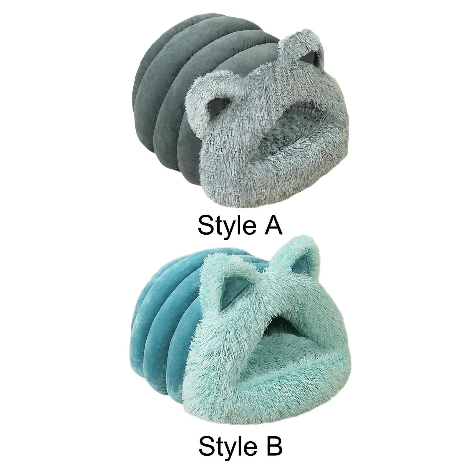 Cat Cave Bed Soft Washable Semi Enclosed Self Warming Pet Bed Sleeping Bag for Rabbits Small Animal Kittens Chihuahua Ferrets