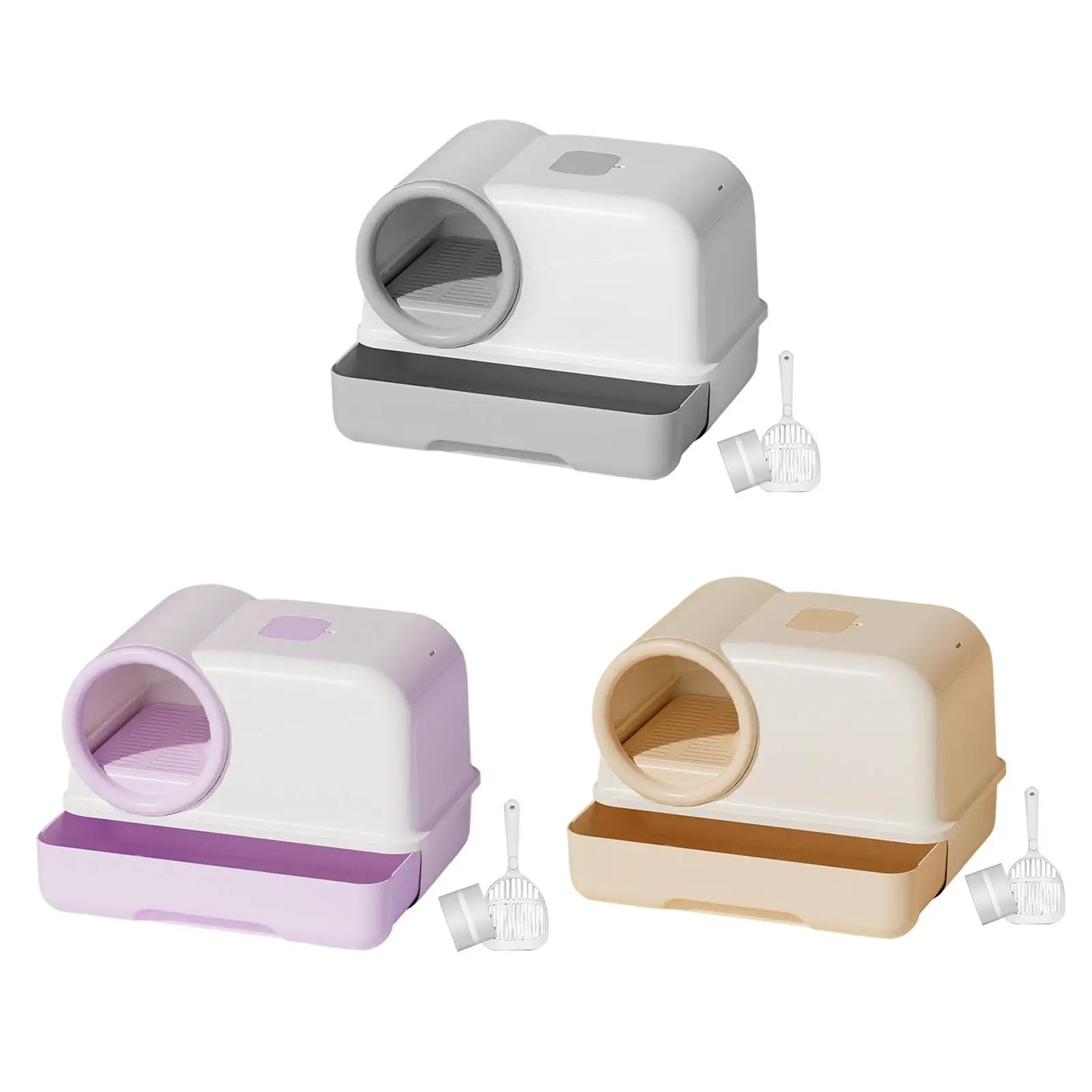 Fully Enclosed Cat Litter Box Large Cat Potty Corridor Sandbox Kitty Litter Box Kitten Potty for All Kinds of Cat Litter